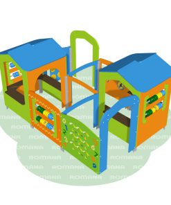 plac zabaw dla dzieci labirynt kolorowy