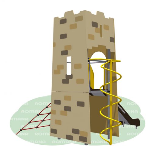 plac zabaw dla dzieci wieża ze zjeżdżalnią
