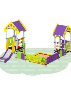 plac zabaw dla dzieci z liczydłem i piaskownicą
