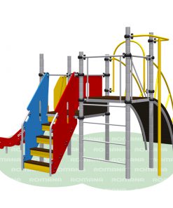 plac zabaw dla dzieci z okrągłymi schodami