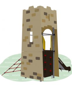 plac zabaw wieża z siatką sznurkową