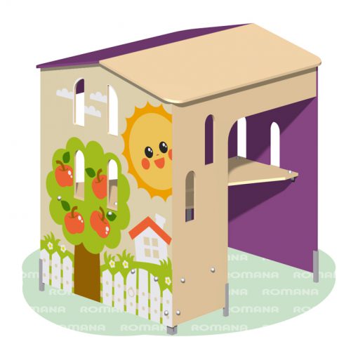 tematyczny plac zabaw domek dla dzieci kolorowy